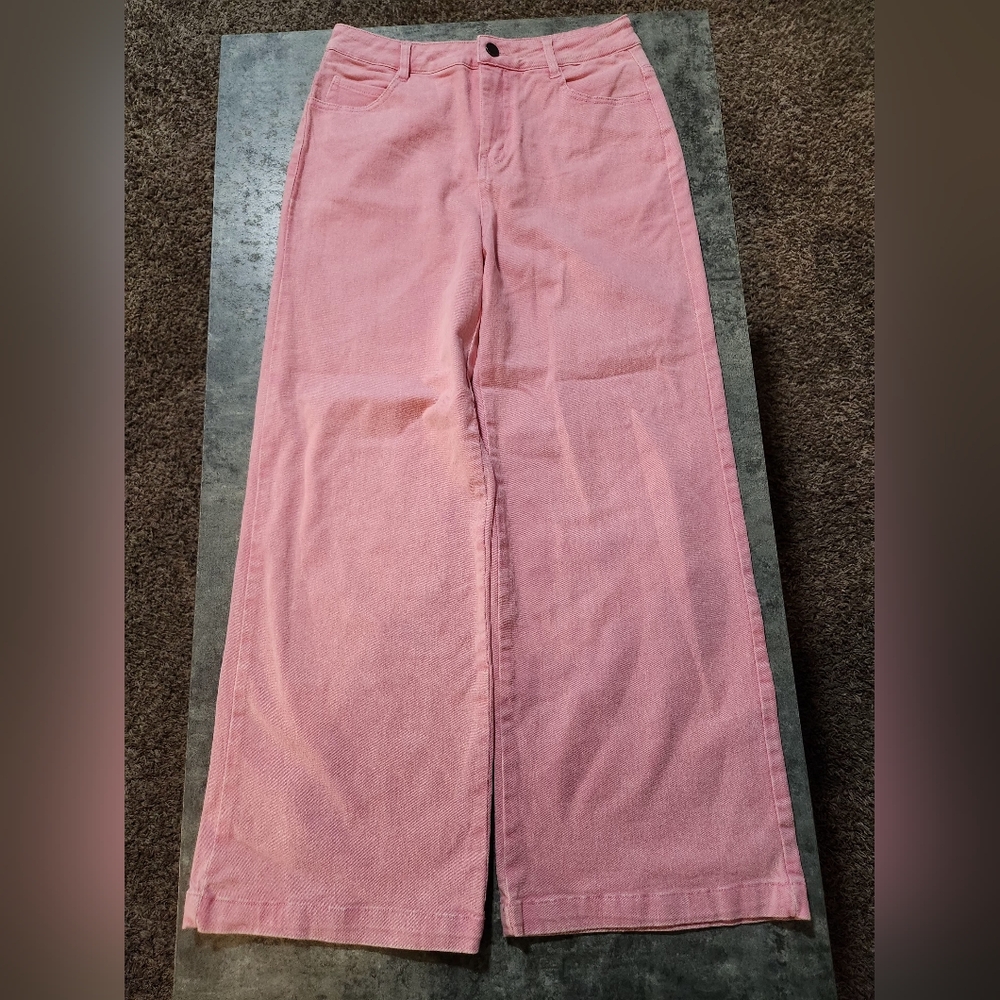 Entro Pink Wide-Leg Jeans size medium